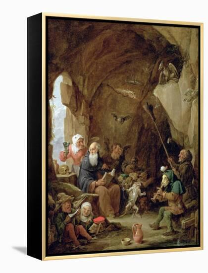 The Temptation of St. Anthony in a Rocky Cavern-David Teniers the Younger-Framed Premier Image Canvas