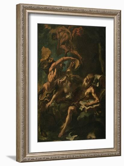 The Temptation of St. Anthony (Oil on Canvas)-Sebastiano Ricci-Framed Giclee Print