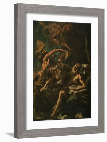 The Temptation of St. Anthony (Oil on Canvas)-Sebastiano Ricci-Framed Giclee Print