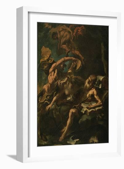 The Temptation of St. Anthony (Oil on Canvas)-Sebastiano Ricci-Framed Giclee Print