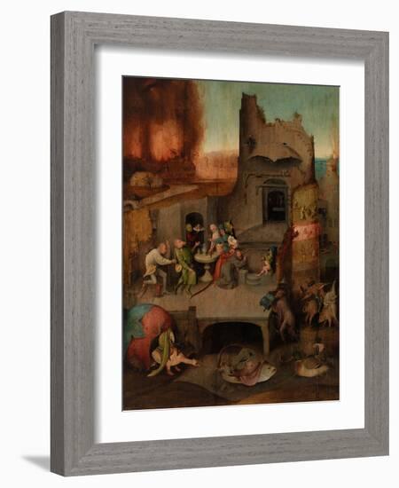 The Temptation of St. Anthony (Oil on Panel)-Hieronymus Bosch-Framed Giclee Print