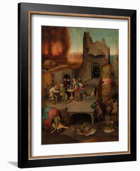 The Temptation of St. Anthony (Oil on Panel)-Hieronymus Bosch-Framed Giclee Print