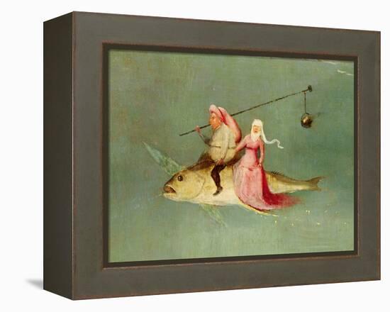 The Temptation of St. Anthony, Right Hand Panel, Detail of a Couple Riding a Fish-Hieronymus Bosch-Framed Premier Image Canvas