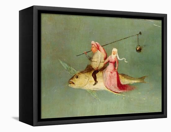 The Temptation of St. Anthony, Right Hand Panel, Detail of a Couple Riding a Fish-Hieronymus Bosch-Framed Premier Image Canvas