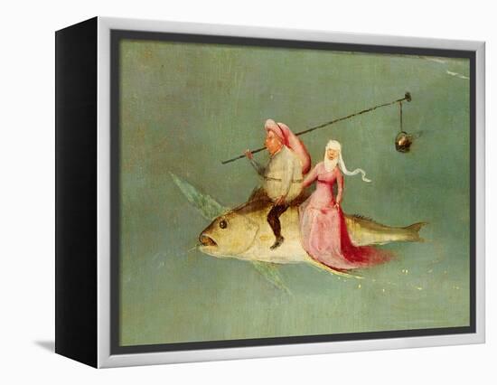 The Temptation of St. Anthony, Right Hand Panel, Detail of a Couple Riding a Fish-Hieronymus Bosch-Framed Premier Image Canvas