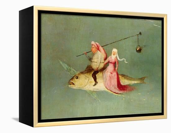 The Temptation of St. Anthony, Right Hand Panel, Detail of a Couple Riding a Fish-Hieronymus Bosch-Framed Premier Image Canvas