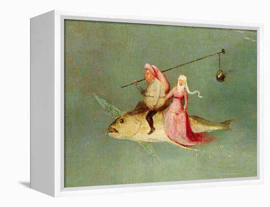 The Temptation of St. Anthony, Right Hand Panel, Detail of a Couple Riding a Fish-Hieronymus Bosch-Framed Premier Image Canvas