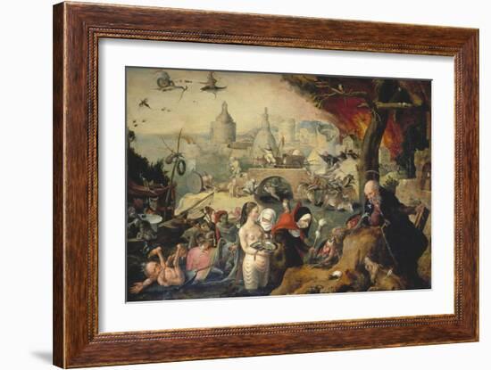 The Temptation of St. Anthony-Pieter Huys-Framed Giclee Print