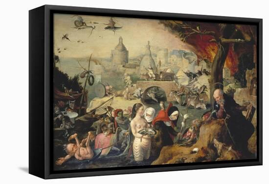 The Temptation of St. Anthony-Pieter Huys-Framed Premier Image Canvas