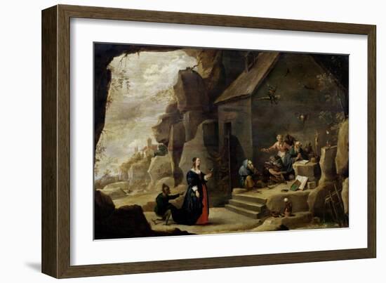 The Temptation of St. Anthony-David Teniers the Younger-Framed Giclee Print