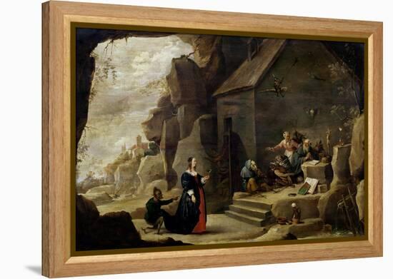 The Temptation of St. Anthony-David Teniers the Younger-Framed Premier Image Canvas