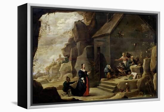 The Temptation of St. Anthony-David Teniers the Younger-Framed Premier Image Canvas