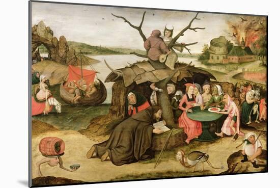 The Temptation of St Anthony-Pieter Brueghel the Younger-Mounted Giclee Print