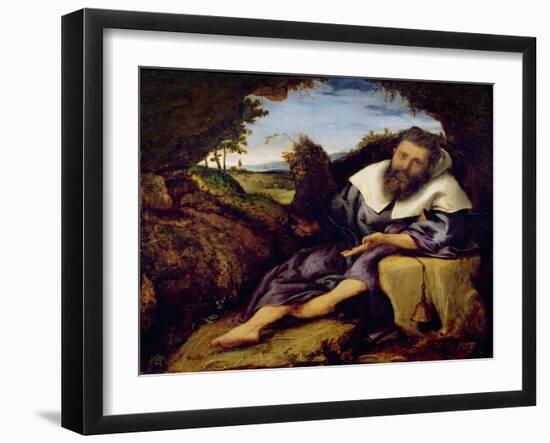 The Temptation of St. Anthony-Lorenzo Lotto-Framed Giclee Print