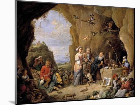 The Temptations of Saint Anthony-David Teniers the Younger-Mounted Giclee Print