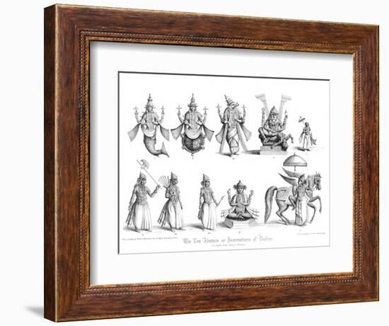 The Ten Abatars or Incarnations of Vishnu-A Thom-Framed Giclee Print