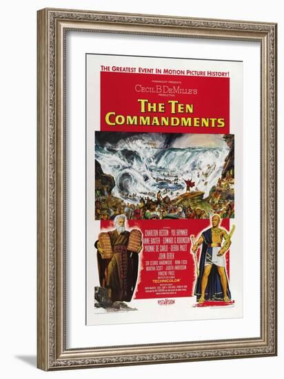 The Ten Commandments, 1956, Directed by Cecil B. Demille-null-Framed Giclee Print