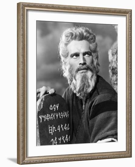 The Ten Commandments, Charlton Heston, 1956-null-Framed Photo