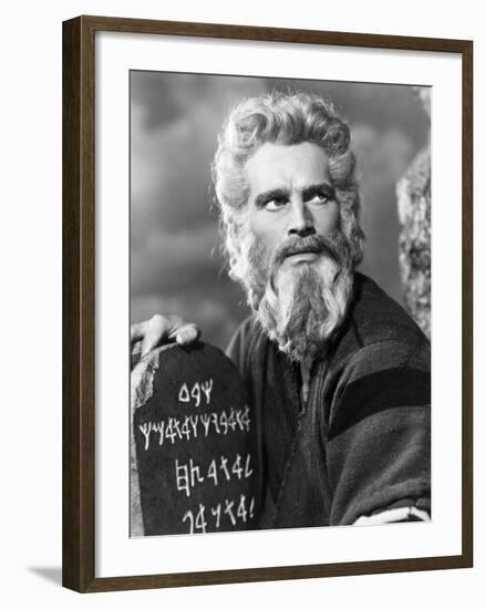 The Ten Commandments, Charlton Heston, 1956-null-Framed Photo