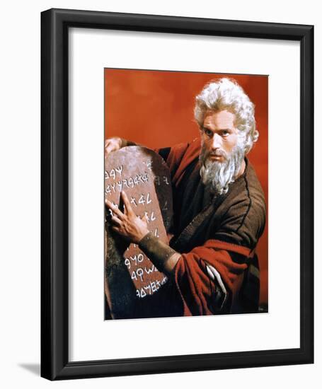 The Ten Commandments, Charlton Heston, 1956-null-Framed Photo