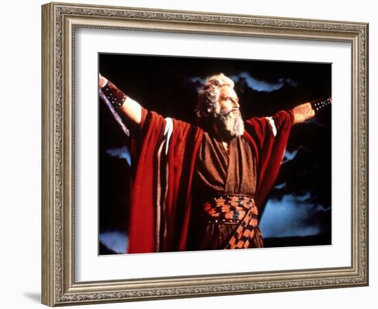 The Ten Commandments, Charlton Heston, 1956-null-Framed Photo