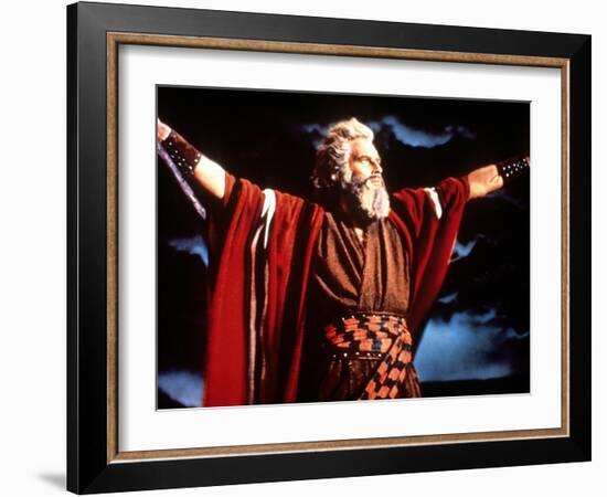 The Ten Commandments, Charlton Heston, 1956-null-Framed Photo