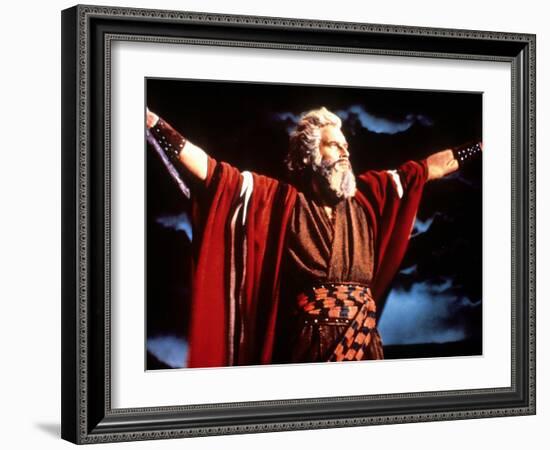 The Ten Commandments, Charlton Heston, 1956-null-Framed Photo