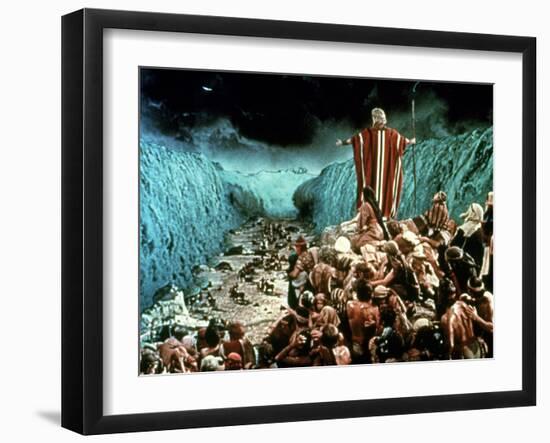 The Ten Commandments, Charlton Heston, 1956-null-Framed Photo