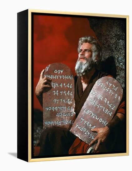 The Ten Commandments, Charlton Heston, 1956-null-Framed Stretched Canvas