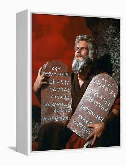 The Ten Commandments, Charlton Heston, 1956-null-Framed Stretched Canvas