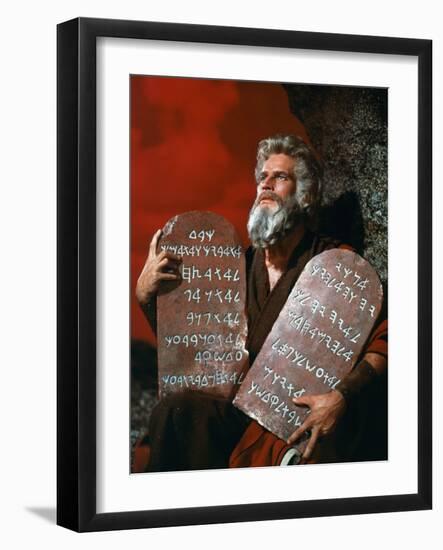 The Ten Commandments, Charlton Heston, 1956-null-Framed Photo