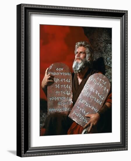 The Ten Commandments, Charlton Heston, 1956-null-Framed Photo