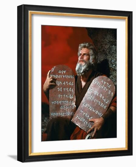 The Ten Commandments, Charlton Heston, 1956-null-Framed Photo