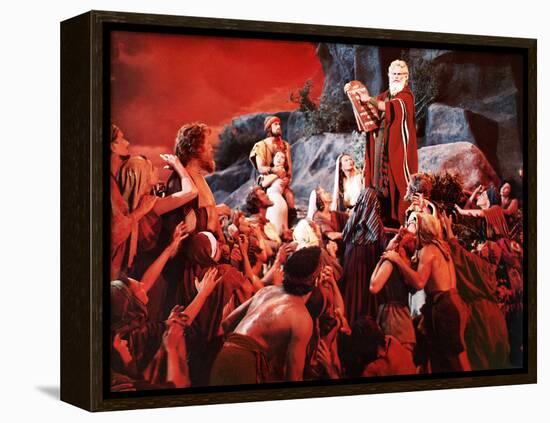 The Ten Commandments, John Derek, Debra Paget, Yvonne De Carlo, Charlton Heston, 1956-null-Framed Stretched Canvas