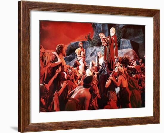 The Ten Commandments, John Derek, Debra Paget, Yvonne De Carlo, Charlton Heston, 1956-null-Framed Photo