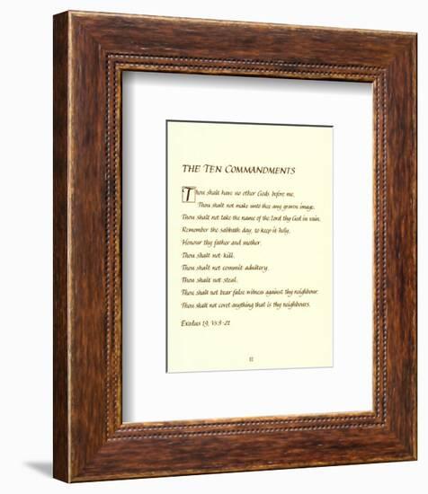 The Ten Commandments-Unknown Unknown-Framed Art Print