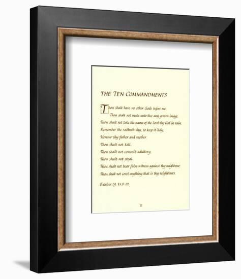 The Ten Commandments-Unknown Unknown-Framed Art Print