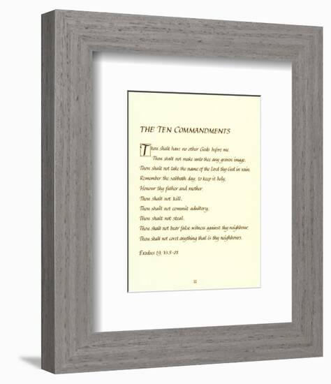 The Ten Commandments-Unknown Unknown-Framed Art Print