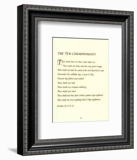 The Ten Commandments-Unknown Unknown-Framed Art Print