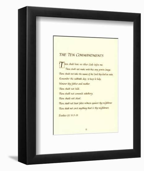 The Ten Commandments-Unknown Unknown-Framed Art Print