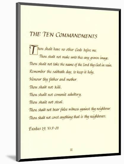 The Ten Commandments-Unknown Unknown-Mounted Art Print