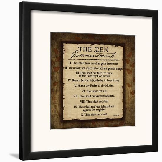 The Ten Commandments-Jennifer Pugh-Framed Art Print
