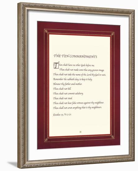 The Ten Commandments-The Inspirational Collection-Framed Giclee Print