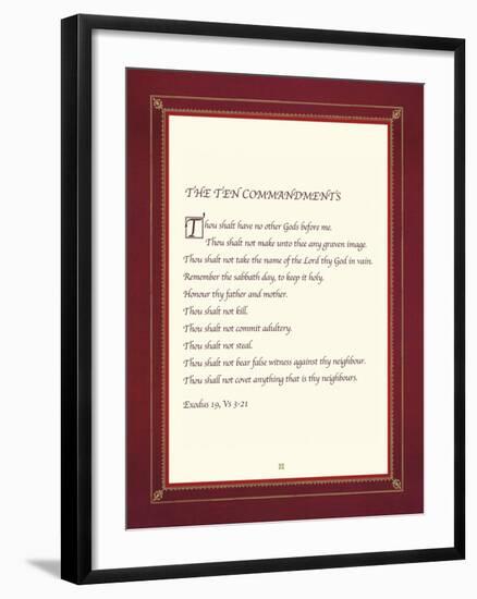 The Ten Commandments-The Inspirational Collection-Framed Giclee Print