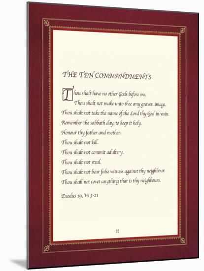 The Ten Commandments-The Inspirational Collection-Mounted Giclee Print