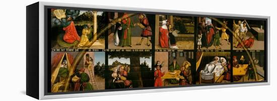 The Ten Commandments-Lucas Cranach the Elder-Framed Premier Image Canvas