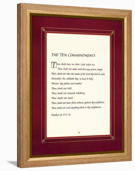 The Ten Commandments-null-Framed Stretched Canvas