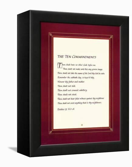 The Ten Commandments-null-Framed Stretched Canvas