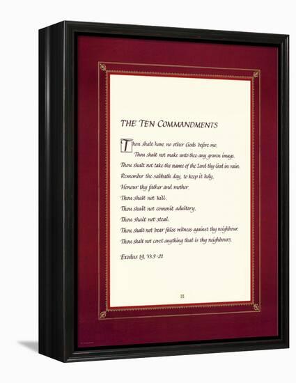 The Ten Commandments-null-Framed Stretched Canvas