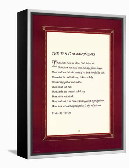 The Ten Commandments-null-Framed Stretched Canvas